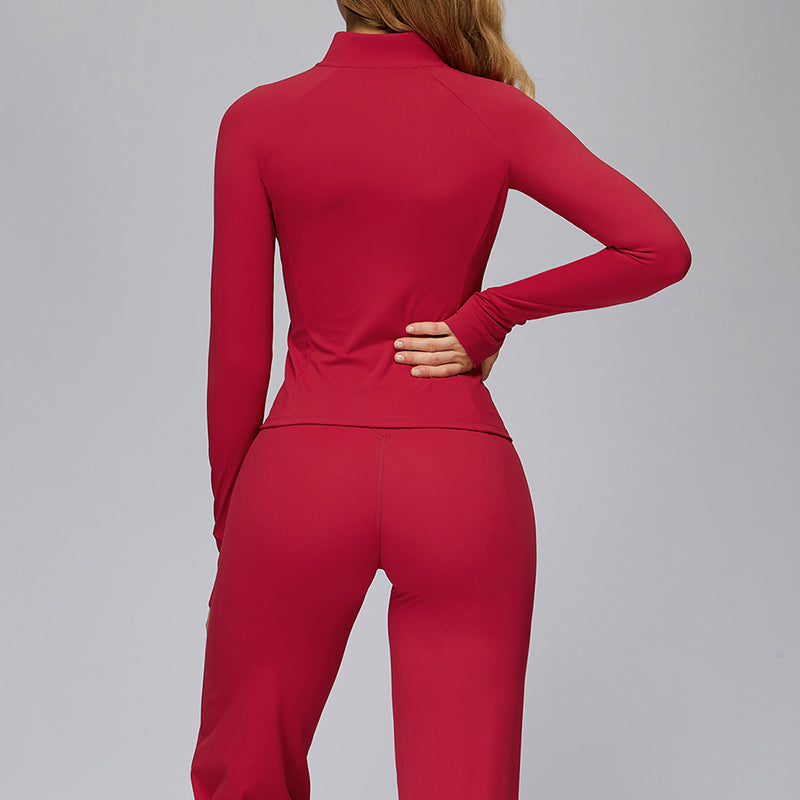 Zippered tight quick-drying sports jacket