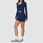 Wholesale Women's Racerback Tank, Shorts & Cardigan Yoga 3-Piece Set