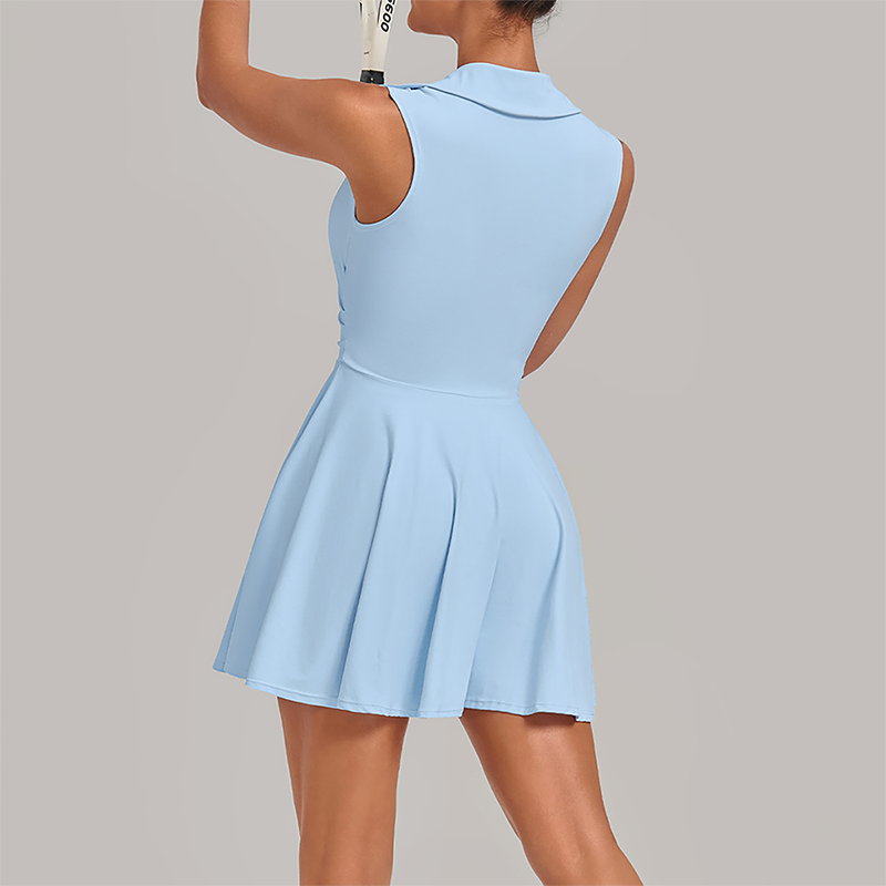 Wholesale Women's Quick-Dry Tennis Dress – Separate Shorts Anti-Exposure Pleated Yoga Skirt