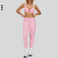 Beautiful Backless Sports Bra+High-waisted contrasting color leggings 2-piece set