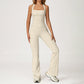 THIN STRAPS TANK TOP + Slim-fit athletic flare pants 2-PIECE SET