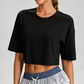 Women's Modal Cooling Yoga T-Shirt Loose Breathable Short Sleeve Top