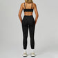 Seamless thin straps Sports Bra + High-waisted leggings 2-Piece Set