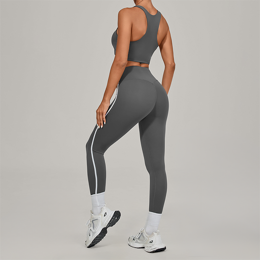 Wholesale Naked-Feel Racerback Tank & High-Waist Leggings Set – Sculpting Yoga 2-Piece