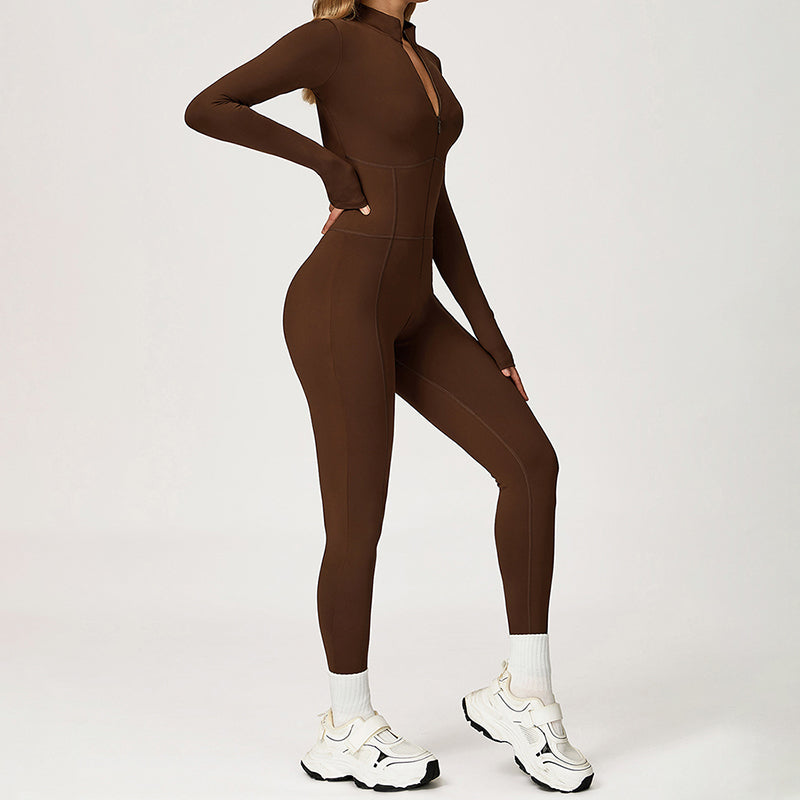 Snug-Fit Long Sleeve Jumpsuit