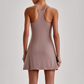 Wholesale Naked-Feel Anti-Exposure Sports Tennis Dress with Built-In Bra – Quick-Dry Active Dress
