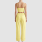 Wholesale Women's Yoga Bra & Wide-Leg Pants Set – High-Stretch Training Suit