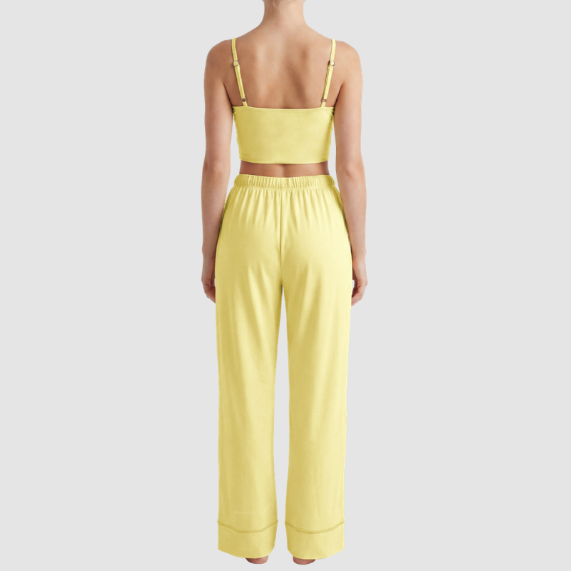 Wholesale Women's Yoga Bra & Wide-Leg Pants Set – High-Stretch Training Suit