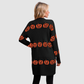 Wholesale Women's V-Neck Long Sleeve Halloween Witch Pumpkin Jacquard Cardigan