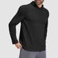 Wholesale Men's Hooded Long Sleeve Athletic Top – Moisture-Wicking Gym Fitness Training Shirt