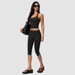 Wholesale Women's I-shape back Vest + Mid-Length Shorts Set - Butt-Lifting Yoga Gym Activewear