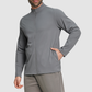 Wholesale Men's Mock Neck Long Sleeve Athletic Jacket – Moisture-Wicking Gym Fitness Training Outerwear