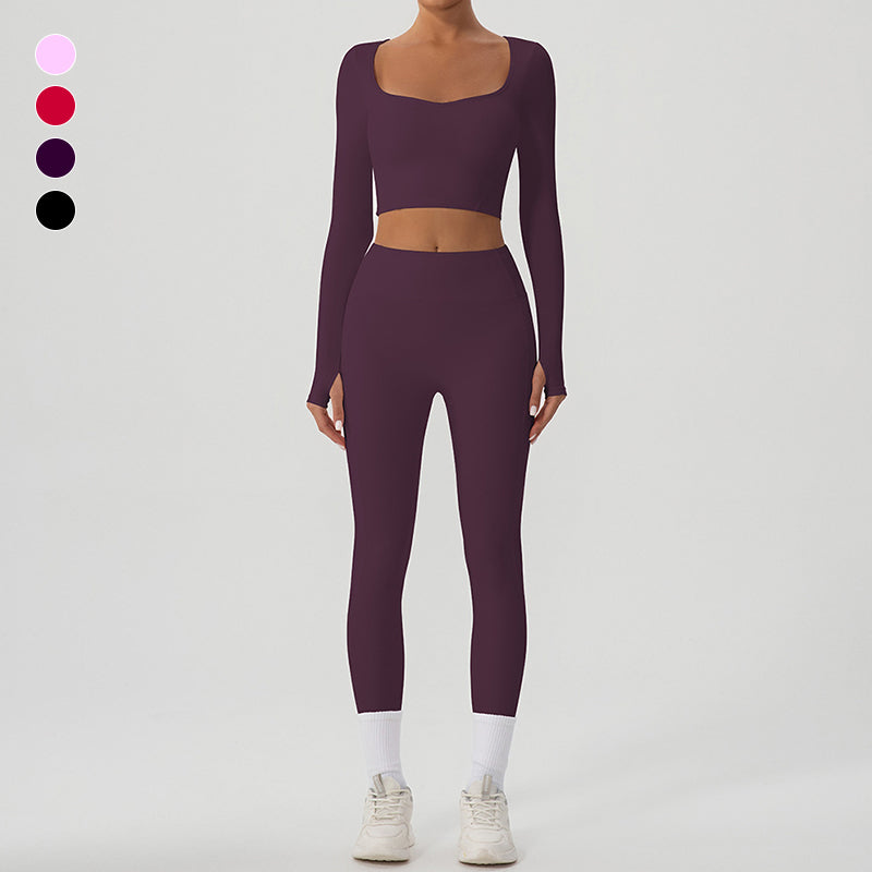 Mangas longas cortadas com gola em U