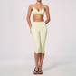 Wholesale Women's Colorblock Yoga Set: Sports Bra & Capri Pants – Tummy Control Butt Lift