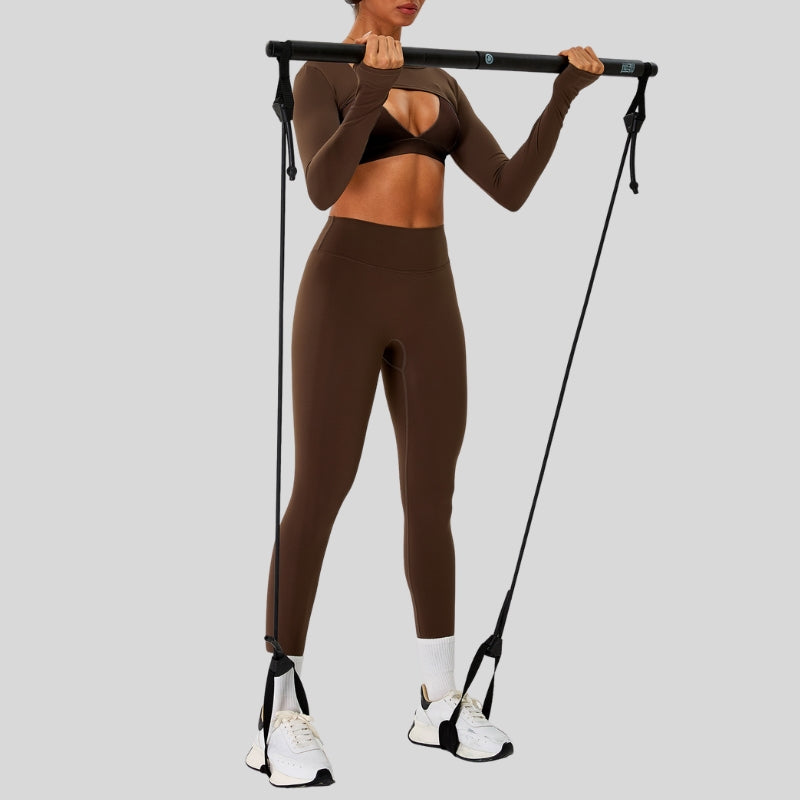 Naked Feel Sports Bra+long sleeve jacket+Legging 3-Piece Set