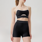 Wholesale color blocked backless vest+high waisted shorts 2-piece Set
