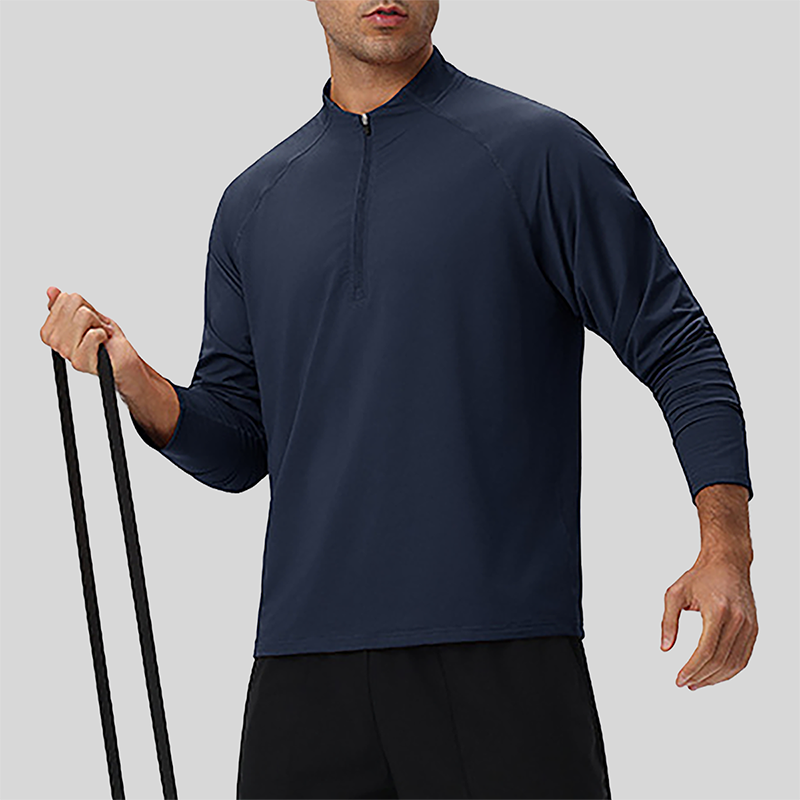Men's Half-Zip Athletic Long Sleeve Lightweight Thermal Outdoor Top
