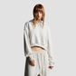 Wholesale Women’s Cropped Hooded Pullover – Relaxed Drop-Shoulder Sweatshirt
