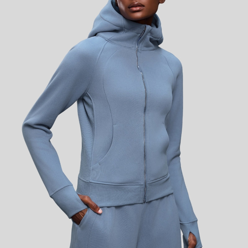 Hooded Zip-Up Fleece Jacket