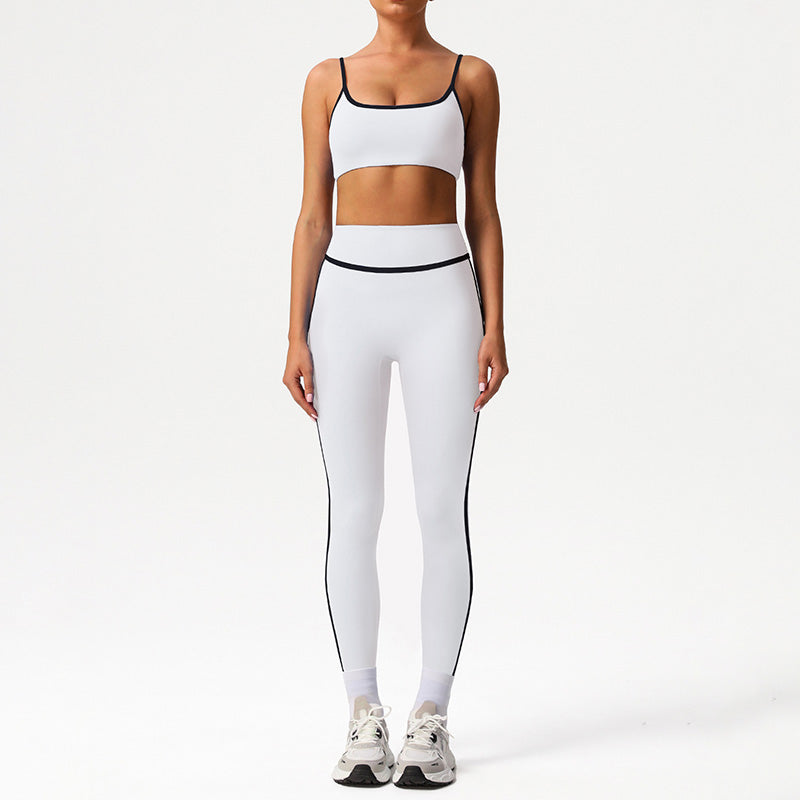 Quick-Drying Built-In Pads Bra + High-Waisted Leggings 2-Piece Set