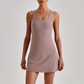 Wholesale Naked-Feel Anti-Exposure Sports Tennis Dress with Built-In Bra – Quick-Dry Active Dress