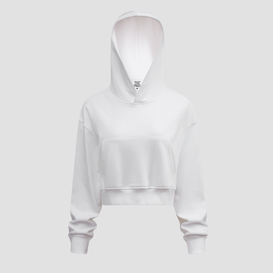 Wholesale Women’s Cropped Hooded Pullover – Relaxed Drop-Shoulder Sweatshirt