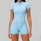 Stand-up collar zipper hip-lifting bodysuit