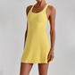 Wholesale Naked-Feel Anti-Exposure Sports Tennis Dress with Built-In Bra – Quick-Dry Active Dress