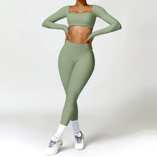 Wholesale Nude long sleeve crop top | Wonderxfans bulk activewear