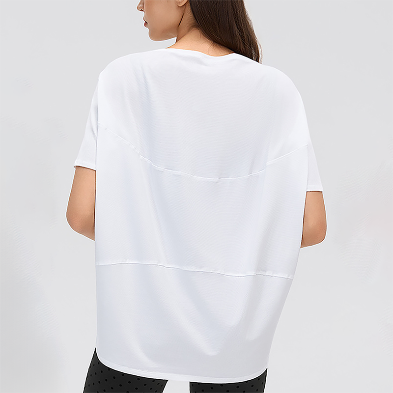 Wholesale Thin Loose Short-Sleeve T-Shirt Yoga Cover-Up