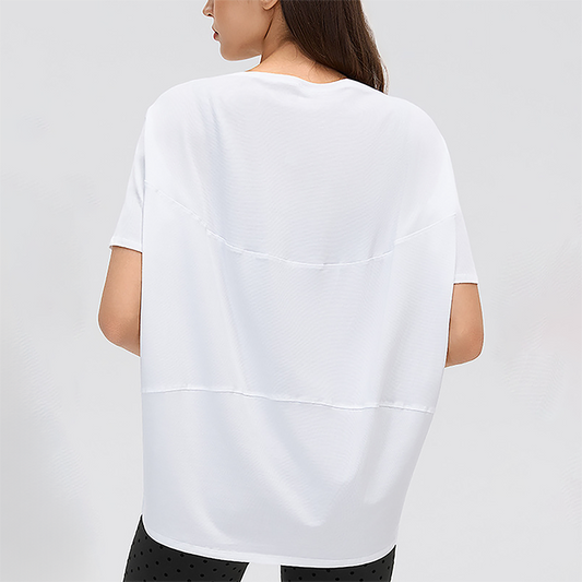 Wholesale Thin Loose Short-Sleeve T-Shirt Yoga Cover-Up