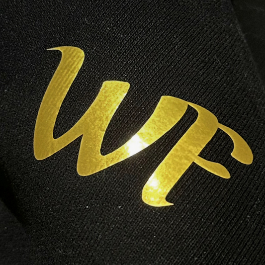 Drucken Sie Logo-PU-Goldwärmeübertragung