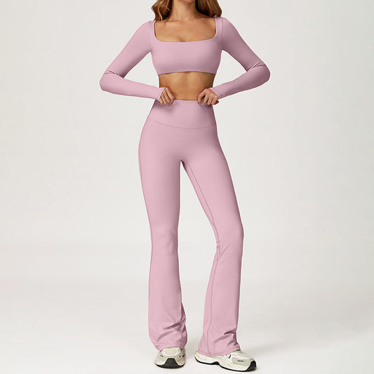 Wholesale Solid color yoga fitness long | Wonderxfans bulk activewear