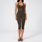 WholesaleWomen's Activewear Brushed Padded Tank & Fitted Capri-Pants Yoga Set