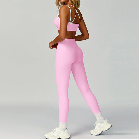 Wholesale Contrasting Color Sports Bra + | Wonderxfans bulk activewear