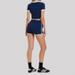 Wholesale Women's Sexy Short-Sleeved Shorts Outdoor High-Elastic Running Cycling Set