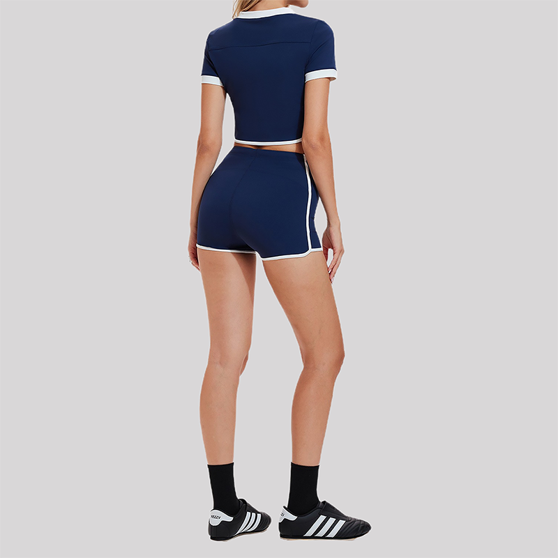 Wholesale Women's Sexy Short-Sleeved Shorts Outdoor High-Elastic Running Cycling Set