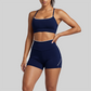Wholesale Women Color-Block Y-Shape Back Bare-Feel Tank Top & Shorts Set (Pre-sale)