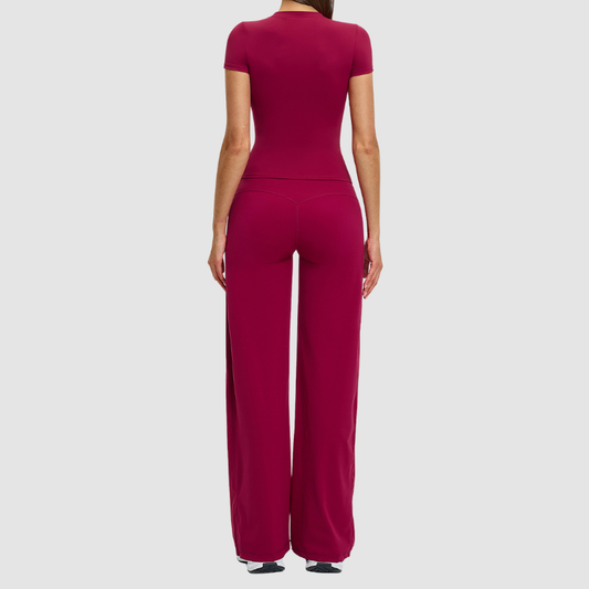 Wholesale fitted short-sleeved top + loose | Wonderxfans bulk activewear