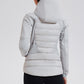 Slim and lightweight down jacket with hood