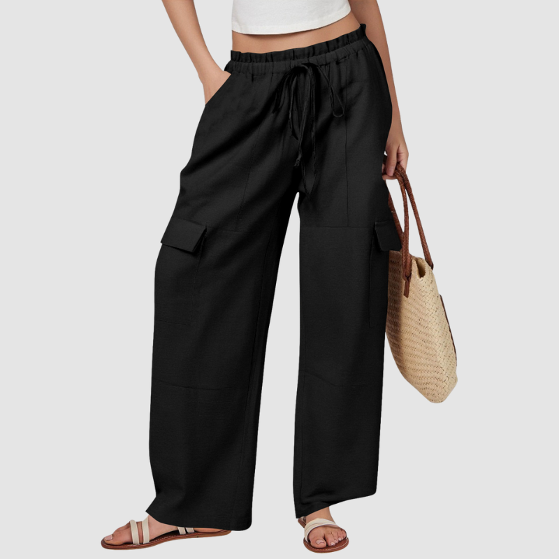 Wholesale Loose Drawstring Cargo Wide-Leg Pants
