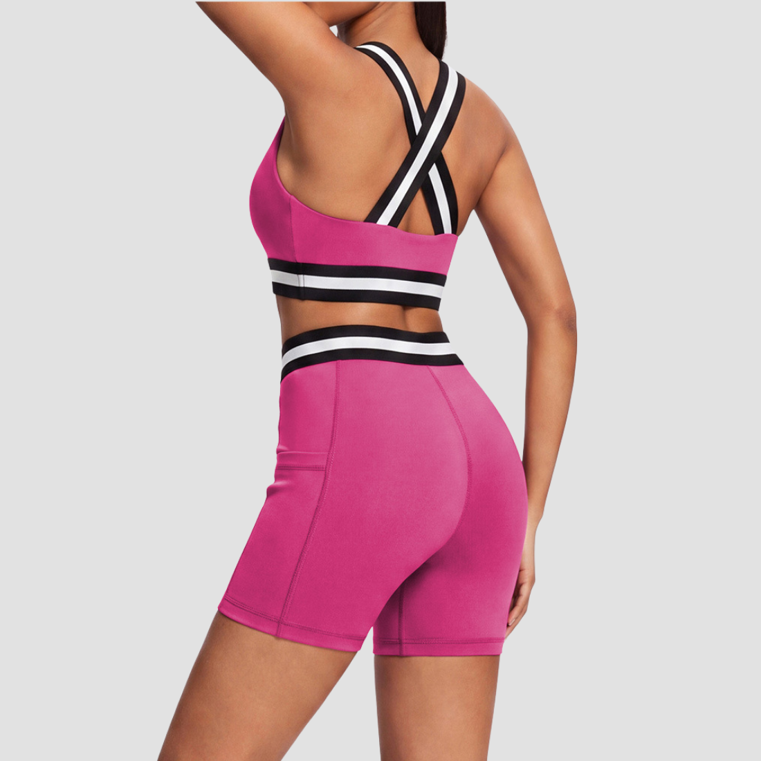 Wholesale Women's & Kids' Matching Yoga Set – Quick-Dry Sports Bra & Shorts Mother-Daughter