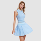 Wholesale Women's Sleeveless Tank Top & Pleated Tennis Skirt Set – 2-Piece Athletic Outfit YCF251890