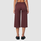 Wholesale Women's High-Waist Brushed Cropped Yoga Pants – Loose Wide-Leg Mid-Length Fitness Pants