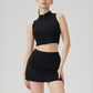 Wholesale Women's Short Sleeve Yoga Top & Tennis Skirt Set – Quick-Dry Sporty Two-Piece