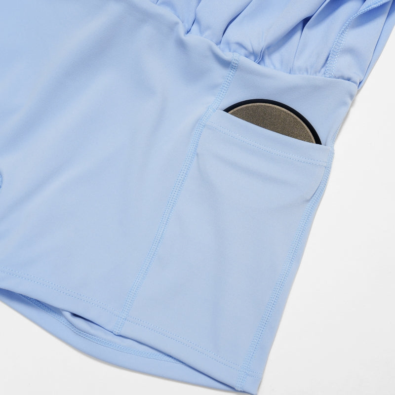 Anti-exposure design pleated skirt