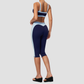Wholesale Women's Colorblock Bare-Feel Yoga Set Sports Bra & Capri Pants