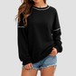 Wholesale Round Neck Seam Detail Sweatshirt – Casual Loose Sportswear Hoodie