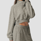 Wholesale Women's Half-Zip Pullover Sports Sweatshirt Hoodie Jacket