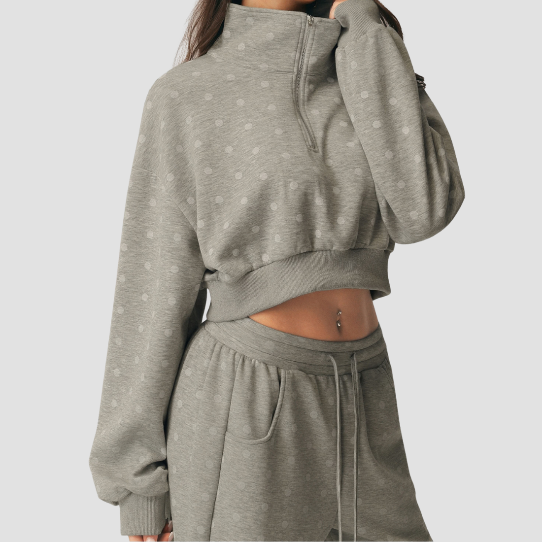 Wholesale Women's Half-Zip Pullover Sports Sweatshirt Hoodie Jacket